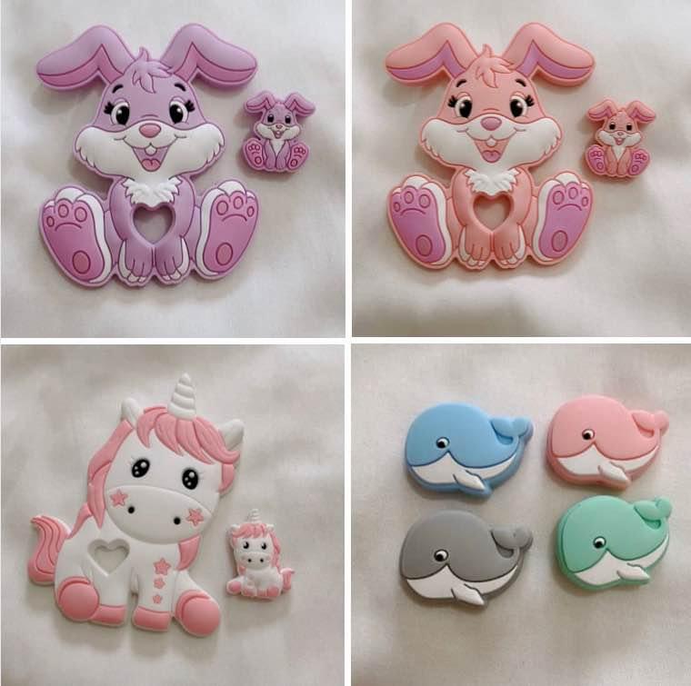 Jouets et accessoires de dentition en silicone