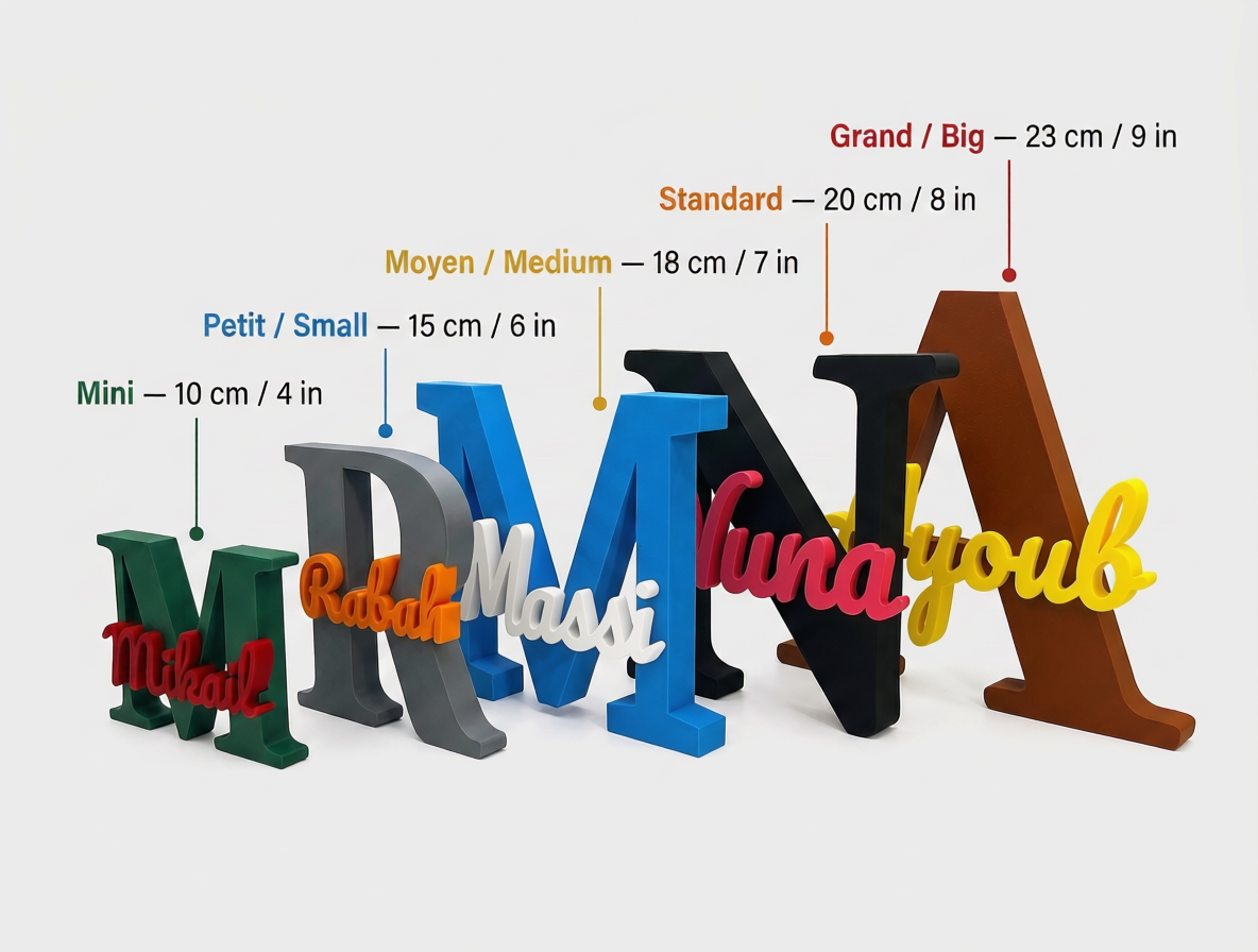 Lettre prénom personnalisée 3D – Décoration chambre bébé et enfant